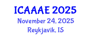 International Conference on Aeronautical and Aerospace Engineering (ICAAAE) November 24, 2025 - Reykjavik, Iceland