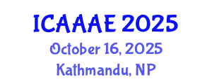 International Conference on Aeronautical and Aerospace Engineering (ICAAAE) October 16, 2025 - Kathmandu, Nepal
