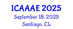 International Conference on Aeronautical and Aerospace Engineering (ICAAAE) September 18, 2025 - Santiago, Chile