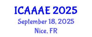 International Conference on Aeronautical and Aerospace Engineering (ICAAAE) September 18, 2025 - Nice, France