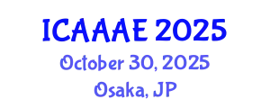 International Conference on Aeronautical and Aerospace Engineering (ICAAAE) October 30, 2025 - Osaka, Japan