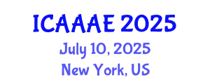 International Conference on Aeronautical and Aerospace Engineering (ICAAAE) July 10, 2025 - New York, United States