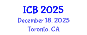 International Conference on Bioethics (ICB) December 18, 2025 - Toronto, Canada