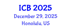 International Conference on Bioethics (ICB) December 29, 2025 - Honolulu, United States