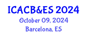 International Congress on Advances in Chemical, Biological & Environmental Sciences October 09, 2024 - Barcelona, Spain