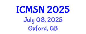 International Conference on Materials Sciences and Nanomaterials July 08, 2025 - Oxford, United Kingdom