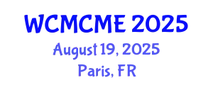 World Congress on Mechanical, Chemical, and Material Engineering August 19, 2025 - Paris, France