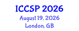 International Conference on Cognitive Science and Psychology (ICCSP) August 19, 2026 - London, United Kingdom