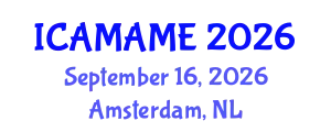International Conference on Aerospace, Mechanical, Automotive and Materials Engineering (ICAMAME) September 16, 2026 - Amsterdam, Netherlands
