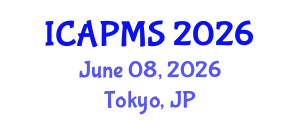 International Conference on Applied Physics and Materials Science (ICAPMS) June 08, 2026 - Tokyo, Japan