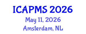 International Conference on Applied Physics and Materials Science (ICAPMS) May 11, 2026 - Amsterdam, Netherlands