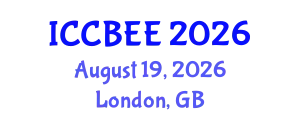 International Conference on Chemical, Biological and Environmental Engineering (ICCBEE) August 19, 2026 - London, United Kingdom