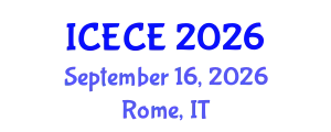 International Conference on Electrical and Communication Engineering (ICECE) September 16, 2026 - Rome, Italy