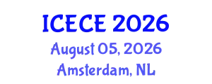 International Conference on Electrical and Communication Engineering (ICECE) August 05, 2026 - Amsterdam, Netherlands