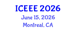 International Conference on Environmental and Ecological Engineering (ICEEE) June 15, 2026 - Montreal, Canada