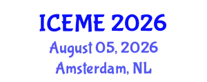 International Conference on Electrical and Mechatronics Engineering (ICEME) August 05, 2026 - Amsterdam, Netherlands
