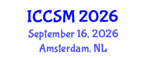 International Conference on Computer Science and Mathematics (ICCSM) September 16, 2026 - Amsterdam, Netherlands