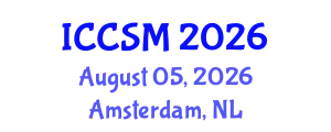 International Conference on Computer Science and Mathematics (ICCSM) August 05, 2026 - Amsterdam, Netherlands