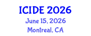International Conference on Industrial Design Engineering (ICIDE) June 15, 2026 - Montreal, Canada