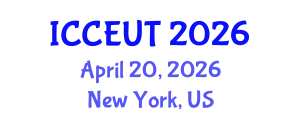 International Conference on Combustion, Energy Utilisation and Thermodynamics (ICCEUT) April 20, 2026 - New York, United States