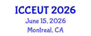 International Conference on Combustion, Energy Utilisation and Thermodynamics (ICCEUT) June 15, 2026 - Montreal, Canada