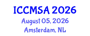 International Conference on Computational Modeling, Simulation and Analysis (ICCMSA) August 05, 2026 - Amsterdam, Netherlands
