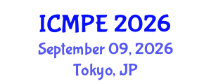 International Conference on Mechanical and Production Engineering (ICMPE) September 09, 2026 - Tokyo, Japan