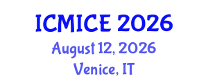 International Conference on Modelling, Identification and Control Engineering (ICMICE) August 12, 2026 - Venice, Italy