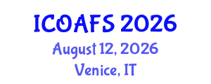 International Conference on Organic Agriculture and Food Security (ICOAFS) August 12, 2026 - Venice, Italy