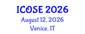 International Conference on Orthopaedics and Sports Engineering (ICOSE) August 12, 2026 - Venice, Italy