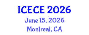 International Conference on Environmental and Civil Engineering (ICECE) June 15, 2026 - Montreal, Canada