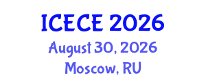 International Conference on Environmental and Civil Engineering (ICECE) August 30, 2026 - Moscow, Russia