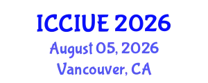 International Conference on Civil, Infrastructure and Urban Engineering (ICCIUE) August 05, 2026 - Vancouver, Canada