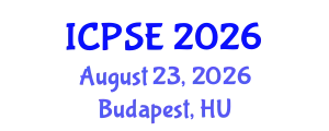 International Conference on Power Systems Engineering (ICPSE) August 23, 2026 - Budapest, Hungary
