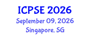 International Conference on Power Systems Engineering (ICPSE) September 09, 2026 - Singapore, Singapore