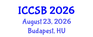 International Conference on Computational and Systems Biology (ICCSB) August 23, 2026 - Budapest, Hungary