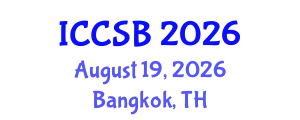 International Conference on Computational and Systems Biology (ICCSB) August 19, 2026 - Bangkok, Thailand
