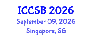 International Conference on Computational and Systems Biology (ICCSB) September 09, 2026 - Singapore, Singapore