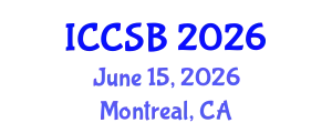 International Conference on Computational and Systems Biology (ICCSB) June 15, 2026 - Montreal, Canada