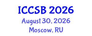 International Conference on Computational and Systems Biology (ICCSB) August 30, 2026 - Moscow, Russia