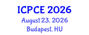International Conference on Pharmacy and Chemical Engineering (ICPCE) August 23, 2026 - Budapest, Hungary