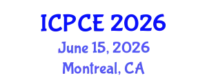 International Conference on Pharmacy and Chemical Engineering (ICPCE) June 15, 2026 - Montreal, Canada