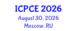 International Conference on Pharmacy and Chemical Engineering (ICPCE) August 30, 2026 - Moscow, Russia