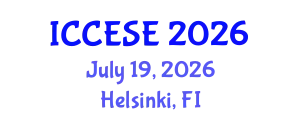 International Conference on Civil, Environmental and Structural Engineering (ICCESE) July 19, 2026 - Helsinki, Finland