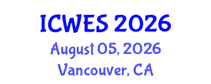 International Conference on Water and Environmental Sciences (ICWES) August 05, 2026 - Vancouver, Canada