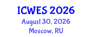International Conference on Water and Environmental Sciences (ICWES) August 30, 2026 - Moscow, Russia