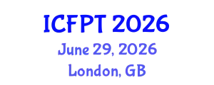 International Conference on Food Processing and Technology (ICFPT) June 29, 2026 - London, United Kingdom