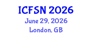 International Conference on Food Science and Nutrition (ICFSN) June 29, 2026 - London, United Kingdom