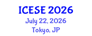 International Conference on Environmental Science and Engineering (ICESE) July 22, 2026 - Tokyo, Japan