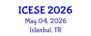International Conference on Environmental Science and Engineering (ICESE) May 04, 2026 - Istanbul, Turkey